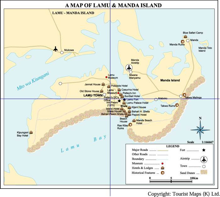 Insel Lamu karte
